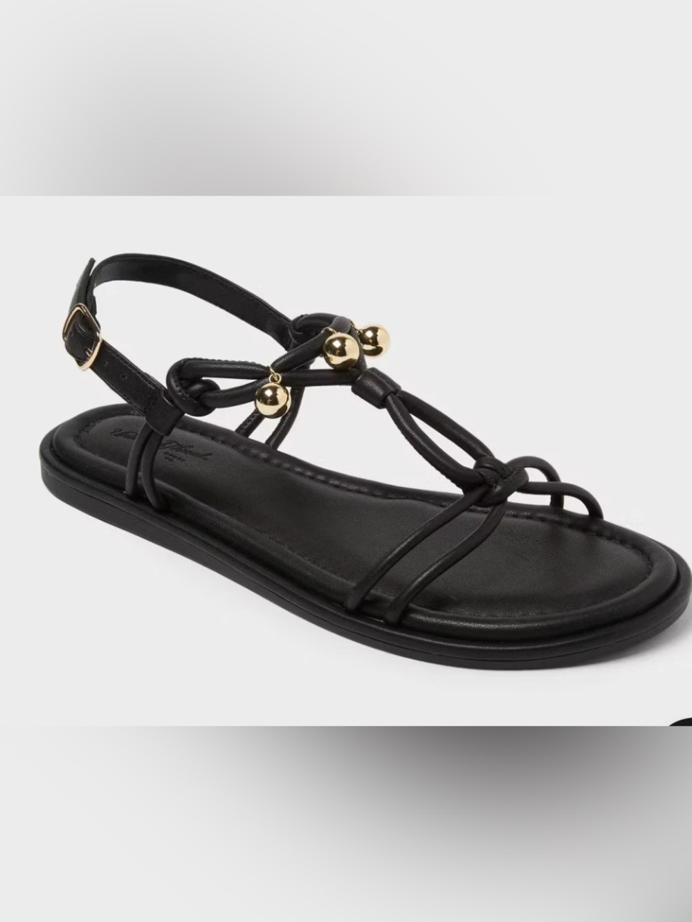 Women Hadley Ankle Strap Sandal with Gold Accent. Never Worn. SZ 6.